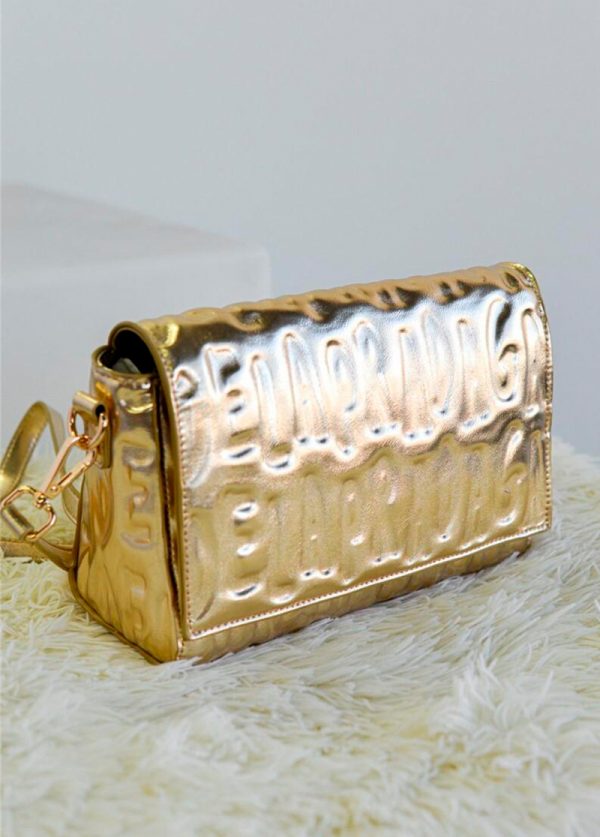 Bandolera Tapa Metal Logo Oro