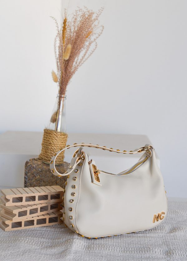 Gondolas Tachas Cristal Beige