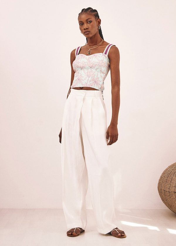 Pantalón viscosa fluido con pinzas