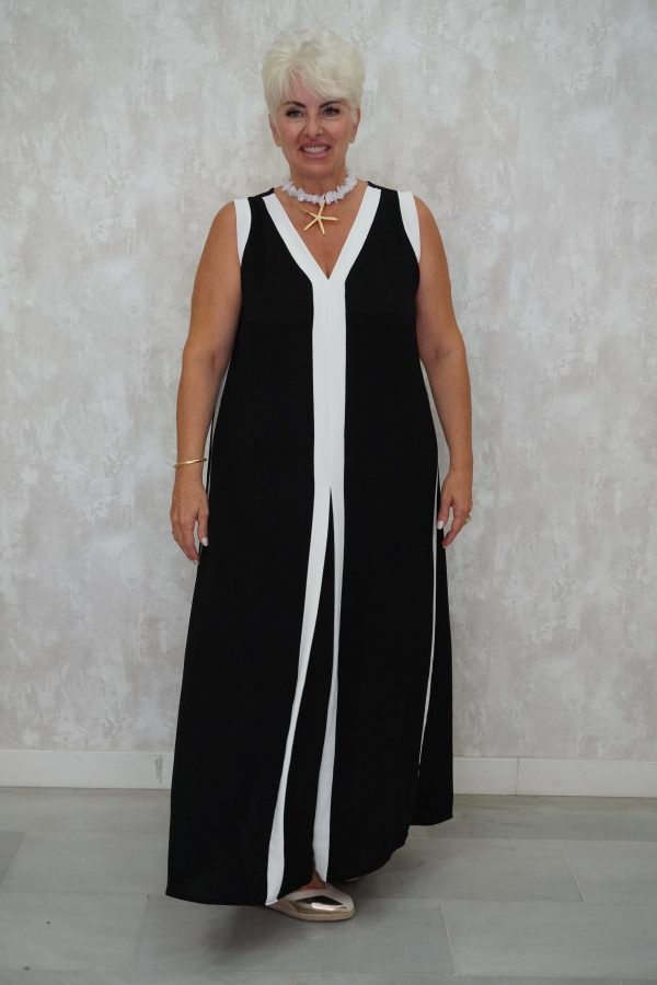 Vestido Largo Bicolor