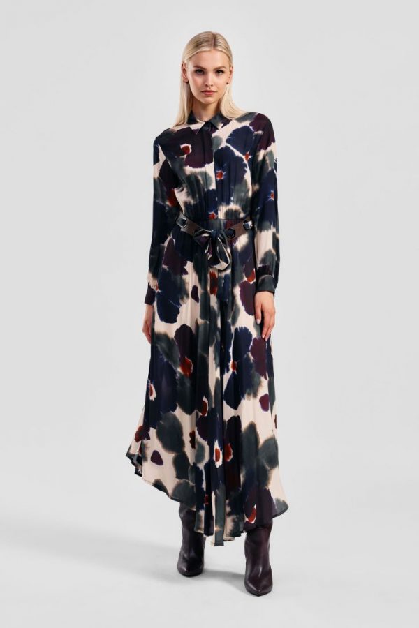 Vestido largo con estampado floral