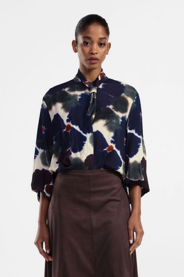Camisa estampada mangas largas