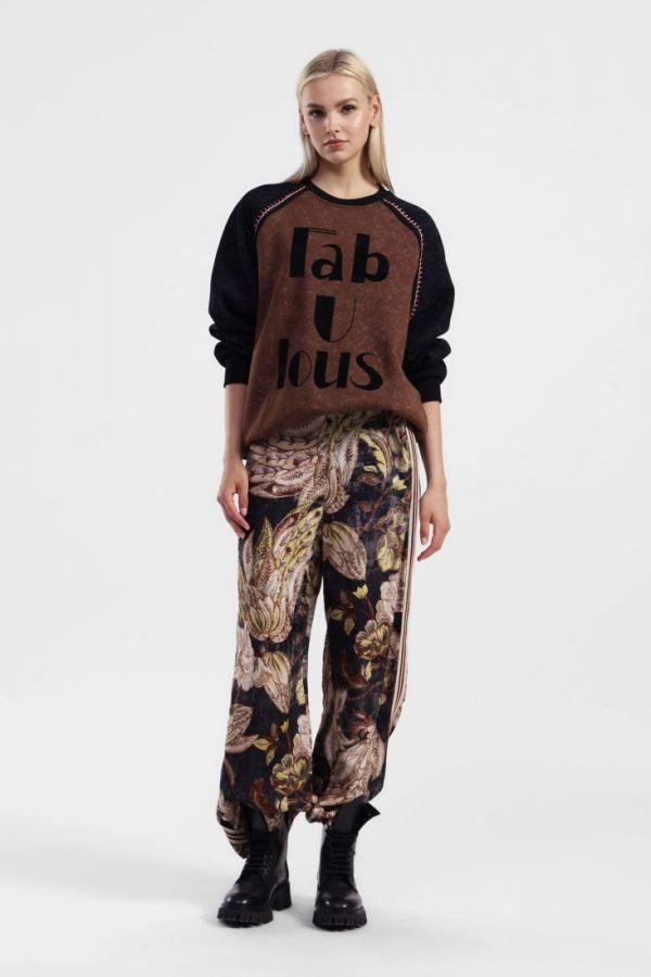 Pantalones anchos estampado floral