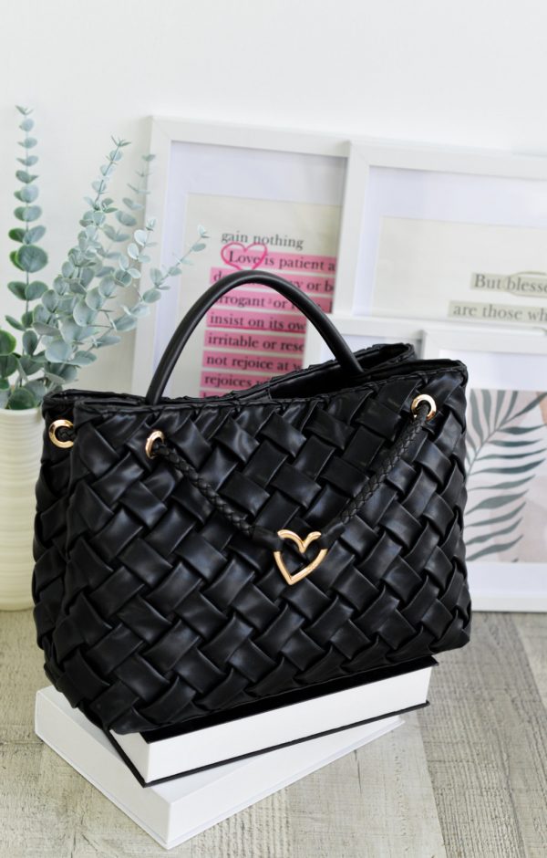 Bolso Trenzado Negro