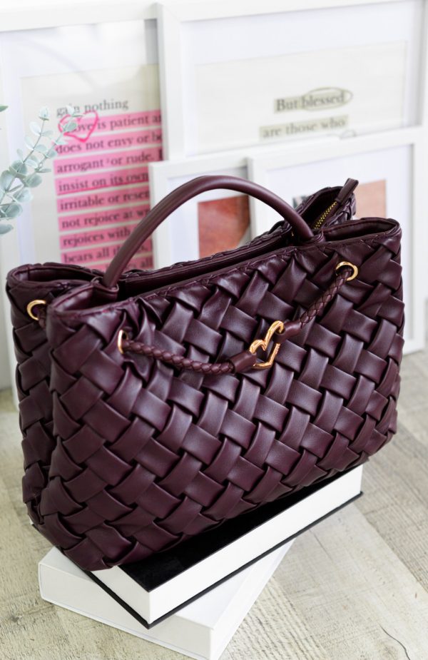 Bolso Trenzado Vino