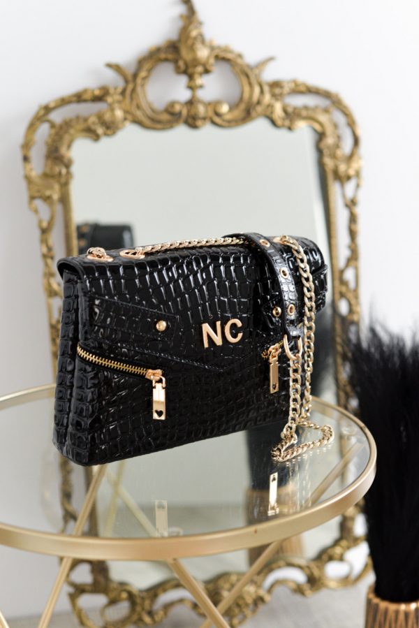 Bandolera Coco Charol Negro