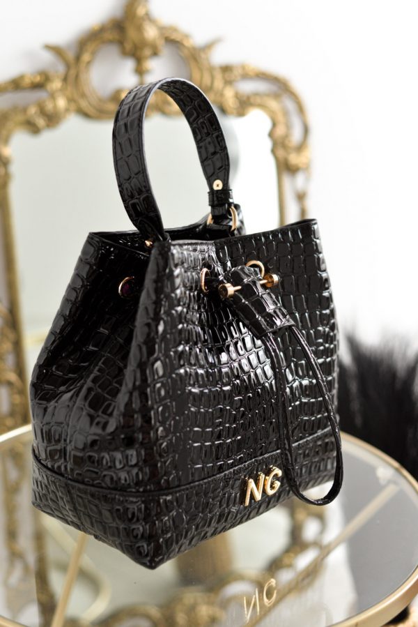 Bombonera Coco Charol Negro