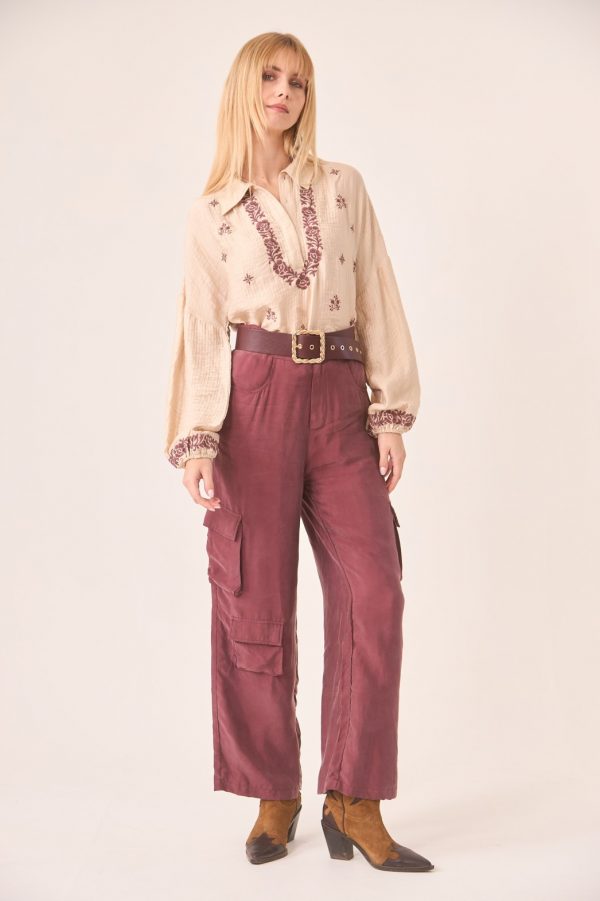 Pantalón Cupro Multibolsillo