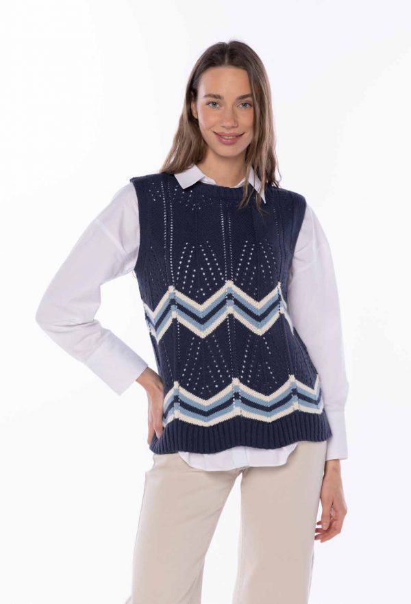 Chaleco Zig-zag Calados